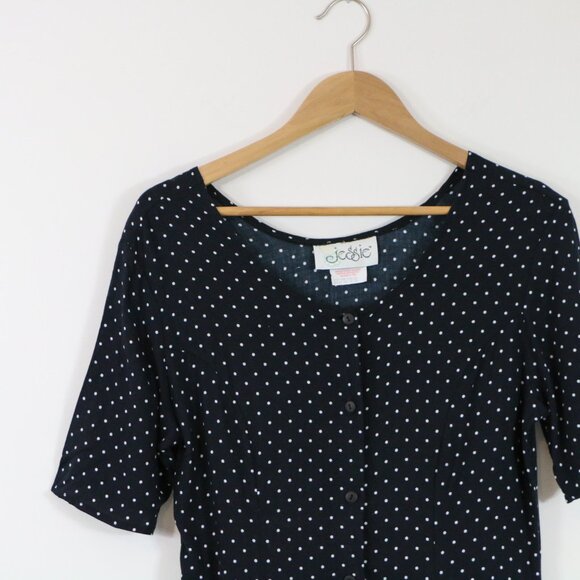 *Jessie Black and White Polka Dot Maxi Dress - Picture 4 of 8